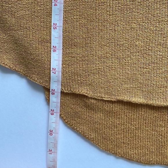 NATURAL‎ REFLECTIONS women’s oversized tunic crew neck mustard yellow sweater M - Picture 12 of 16